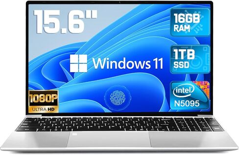 2026 New 15.6'' IPS FHD Laptop, 4GB RAM 128GB SSD, Pentium 6500Y (3.40GHz), Backlit Keyboard, Fingerprint, Webcam, USB3.2 Gen1, Mini-HDMI, TF Card Slot, Windows 11 Pro, up to 16GB RAM 2TB SSD in Kuwait