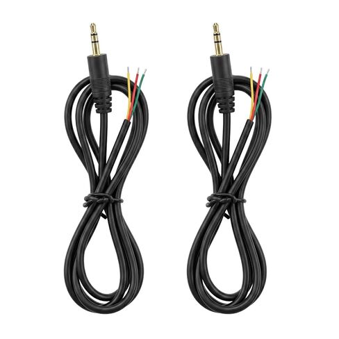 2 Pcs 3.3Ft Jack Plug Connector TRS 3Pole Jack Connector 3.5mm 1/8" Stereo Audio Male Plug to Bare Wire Open End Cable Pigtail Cable for DIY Repair Replacement in Kuwait
