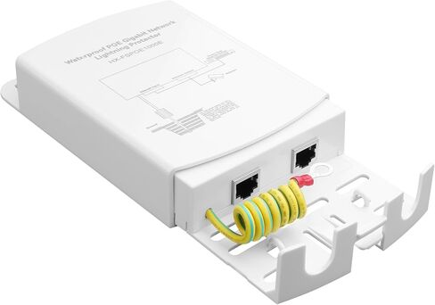 Outdoor Gigabit PoE Ethernet SurgeProtector IEEE802.3Af/At/Bt 1000Mbps, WaterproofOutdoor Ethernet,Lightning Protection 5KA IP65,Wall-Mounted Plug and Play (Network Interface only) in Saudi Arabia