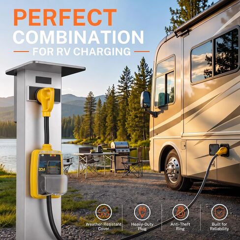 oviitech 30 Amp RV Surge Protector,8000J RV Circuit Analyzer with Weatherproof Cover,Full Protection RV Adapter Plug Accessories. in Saudi Arabia