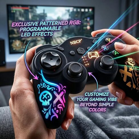 NBCP Wireless Controller for Switch 2, Switch & PC, Hall Effect Joysticks, RGB in Saudi Arabia