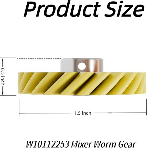 （4-PCS）W10112253 Mixer Worm Gear Replacement for Whirlpool and KitchenAid Mixers Gear Replaces for Parts 4162897 4169830 AP4295669 PS11748374 4161531 WPW10112253 in Saudi Arabia