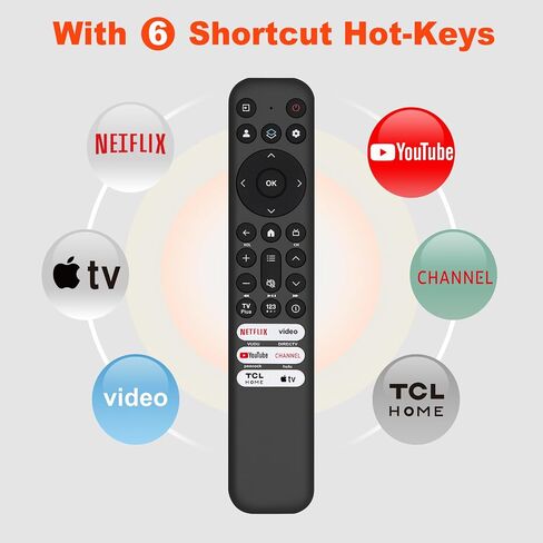 Replacement for TCL TV Remote Control, for TCL-Google/Roku-TV, Compatible with FHD HDR LED QLED 4K UHD Smart TV(No Voice) in Kuwait