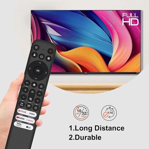 Replacement for TCL TV Remote Control, for TCL-Google/Roku-TV, Compatible with FHD HDR LED QLED 4K UHD Smart TV(No Voice) in Kuwait