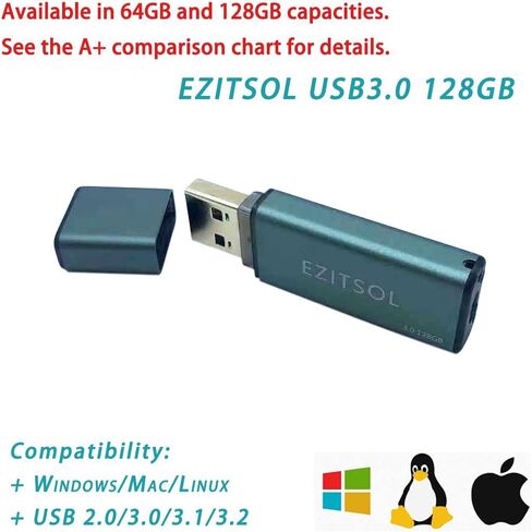 128GB Write Protect USB Flash Drive with Physical Switch, Write Blocker Protection,128GB exFat USB3.0 High Speed up to 150MB/S,MLC Jump Drive Pendrive Thumb Drive Memory Stick in Kuwait