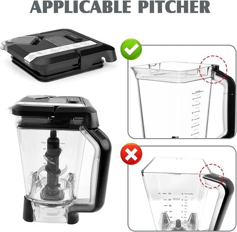 Lid Replacement for Ninja Blender 72 OZ Pitcher, Replacement Parts Top Locking Lid Cover for Ninja Blender BL660 BL770 BL740 BL772Q BL773CC0 BL665Q, Ninja New Model Food Processor Accessories in Saudi Arabia