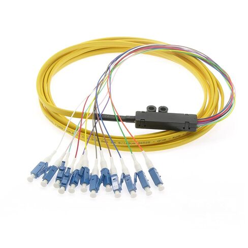 3m 12-Fiber LC/UPC Singlemode Flat Ribbon Pigtail Yellow in Kuwait