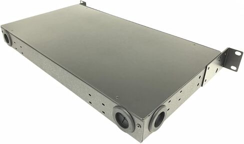 Unloaded 1U 19" 24 Port SC Simplex/LC Duplex Fiber Optic Rack Mount Enclosure Fiber Patch Panel - Included Splice Trays/Cable Spool/Fusion Protector Sleeve -Made of Aluminum Alloy in Kuwait