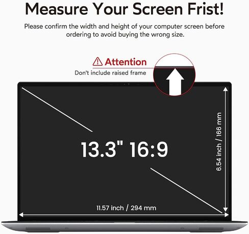 bersem 13.3 Inch Laptop Privacy Screen for 16:9 Ratio Computer Monitor in Saudi Arabia