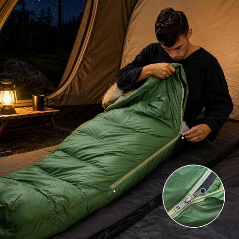 Night Cat Down Sleeping Bag: 600 Fill Power Duck Down 32-59 ℉ Backpacking Mummy Sleeping Bags Ultralight for Adults Outdoor Camping Hiking in Kuwait