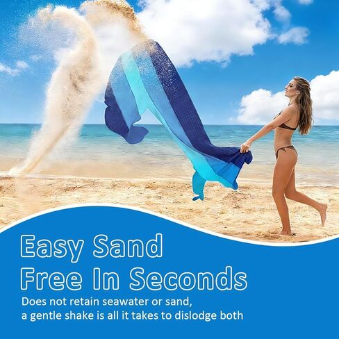 Beach Blanket - Extra Large Beach Mat Sandproof & Waterproof Sand Free Mat, Lightweight Durable Camping Blanket for Outdoor Picnic, Travel, Camping, Hiking in Kuwait