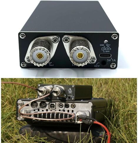 AT100M Pro Antenna Tuner 1.8Mhz-30Mhz Automatic Manual Tuning Device 100W Power Meter SWR Meter Morse Code in Kuwait