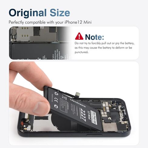 No Pop-up ‘Unknown Part’ Warning for iPhone 12 Mini Diagnostic Battery, Truthfully Rated 2227mAh Battery Replacement for iPhone 12 Mini with Full Tool Kit in Kuwait