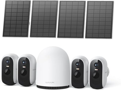 WUUK Add-on Solar Security Camera Wireless Outdoor, Requires Base Station in Kuwait