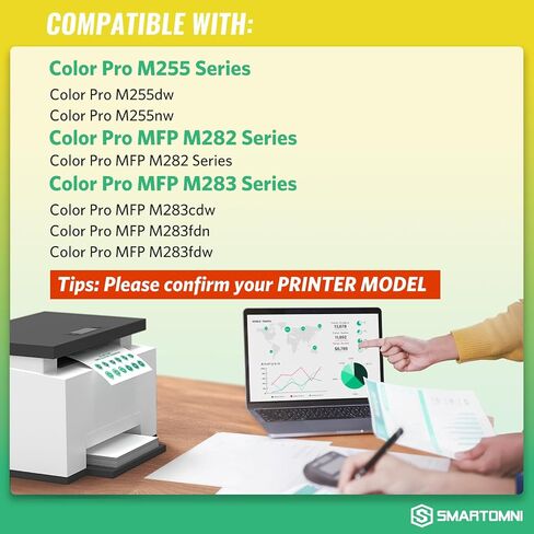 206A Toner Cartridge 4-Pack set Compatible for HP 206A 206X Pro MFP M283fdw in Kuwait