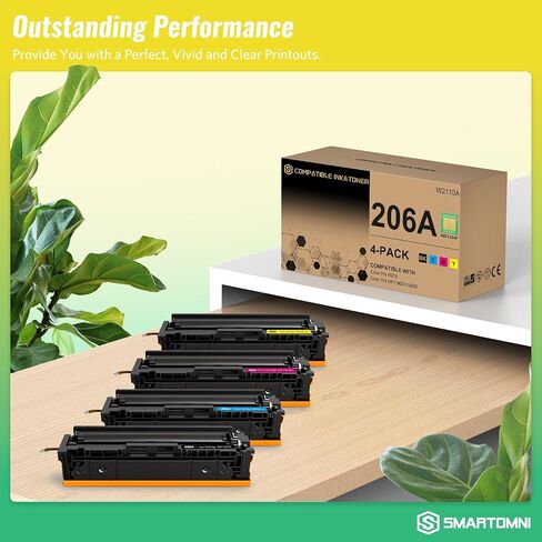 206A Toner Cartridge 4-Pack set Compatible for HP 206A 206X Pro MFP M283fdw in Kuwait