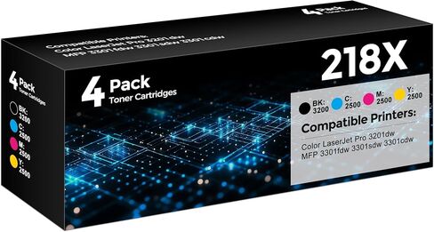 218A Toner Cartridges 4 Pack Compatible for HP 218A 218X Toner in Kuwait