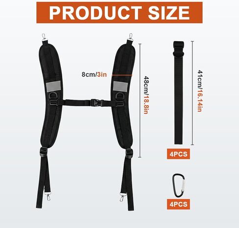Reinforced Metal‑Clip Replacement Backpack Straps, 110‑lb Max Load in Saudi Arabia