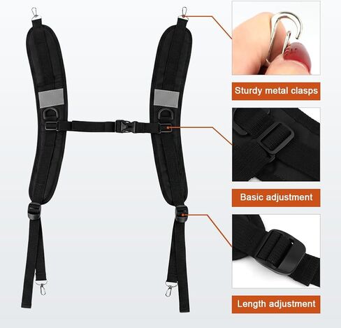 Reinforced Metal‑Clip Replacement Backpack Straps, 110‑lb Max Load in Saudi Arabia