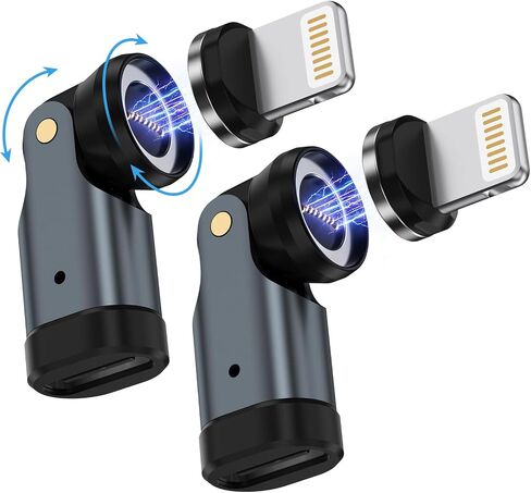 Magnetic USB C to Lightning Adapter, 540 Rotating Fast Charging Connector in Kuwait