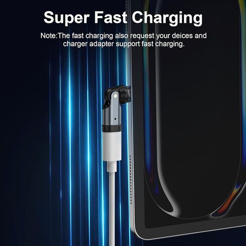 Magnetic USB C to Lightning Adapter, 540 Rotating Fast Charging Connector in Kuwait