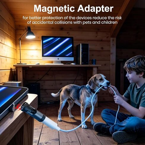 Magnetic USB C to Lightning Adapter, 540 Rotating Fast Charging Connector in Kuwait