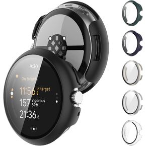 6Pack Hard Case for Google Pixel Watch 3 45mm With Tempered Glass Screen Protector,Shockproof PC Bumper,Full Protective Cover Compatible With Smartwatch Accessories (Google Pixel Watch 3 45mm) in Saudi Arabia