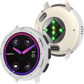 BEARDDO 2in1 Metal Case for Garmin Venu 3s 41mm Smartwatch with TPU Back Cover,Fashion Rugged Shockproof All-Round Protector Cover with Cleaning Cloth Accessories for Venu 3s Bezel Women Men [Silver] in Kuwait
