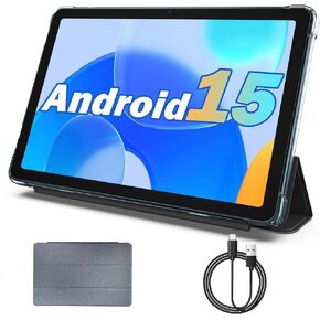 COLORROOM Tablet 10 inch Android 15 Tablets, 12GB+64GB/1TB Expand, Quad-Core Processor, 1280x800 Touch Screen Display, WiFi 5, Dual Cameras, 6000mAh Battery in Kuwait