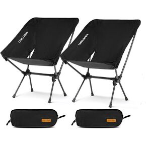 CAMEL CROWN Portable Camping Chair Folding Compact Lawn Lightweight Backpacking Chair with Carry Bag for Outdoor Hiking Beach Travel Picnic Festival Black in Kuwait