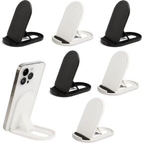 6-Pack Portable Phone & Tablet Stand(Black&White), Foldable Multi-Angle Desk Holders, Adjustable Universal Holder for Samsung Galaxy, iPad, iPhone in Kuwait
