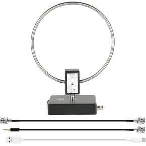 GA800 Portable Active Shortwave Antenna (Free of Tuning), WOOKLEA Loop Antenna 10kHz-159MHz, with BNC Cable, LW MW SW FM Air V Band, Used for Amateur Radio in Kuwait
