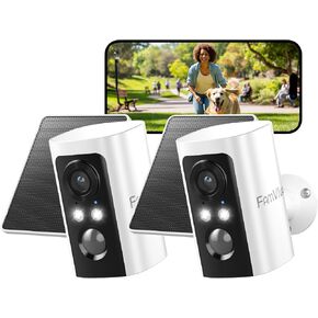 2K Security Cameras Wireless Outdoor with Solar Panels, Battery Powered Cameras for Home Security, Color Night Vision, AI Motion Detection, Spotlight & Siren Alarm, 2.4GHz, Waterproof in Saudi Arabia
