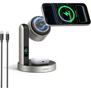 UGREEN Magflow 25W Qi2.2-Certified 2-in-1 Wireless Charging Station in Kuwait