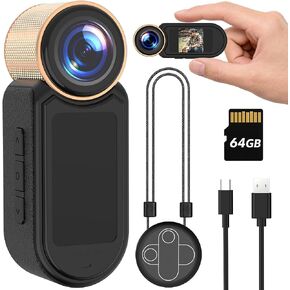 2.7K 1080P Thumb Action Camera, 64GB WiFi Mini Body Hands-Free POV Camera in Kuwait