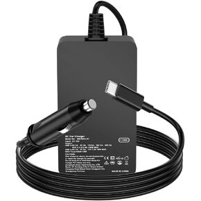 Laptop Car Charger 100W, USB C Port – Replacement for MacBook Pro/Air, Dell, HP,ASUS, Acer - with Extra USB-A Port for Tablets, Phones, Earbuds and More Other USBC Devices Computer AC Adapter in Kuwait