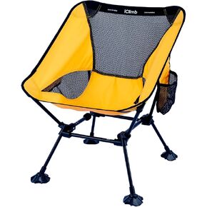 iClimb Ultralight Compact Folding Anti-Sinking Chair, Black in Saudi Arabia