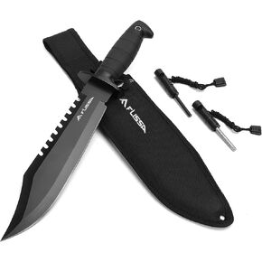 FLISSA Survival Hunting Knife with Sheath, 15-inch Tactical Bowie Knife (Pack of 2) in Kuwait
