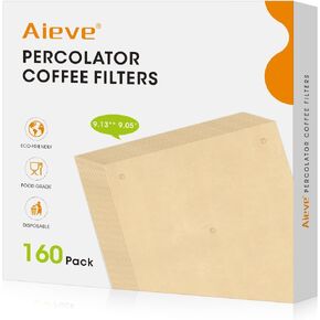 Aieve 160 Count Percolator Coffee Filters, Unbleached Coffee Filter Paper in Saudi Arabia