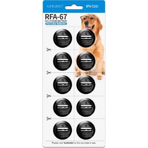 RFA-67 RFA-67D-11 6 Volt Pet Collar Replacement Batteries 10 Pack, Ultra Long-Lasting & Waterproof Compatible with PetSafe 6V Lithium Battery Specific Dog Receiver Collars in Kuwait