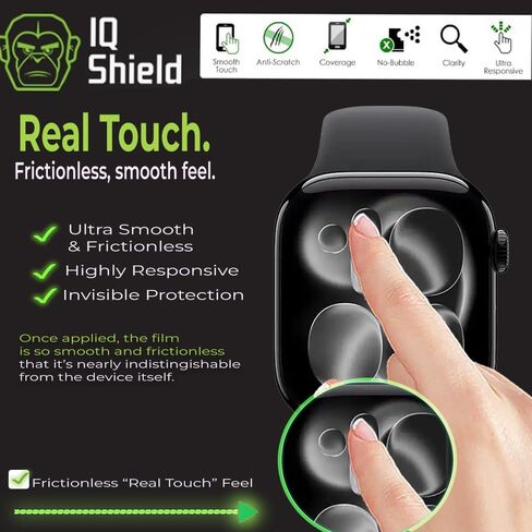 IQShield 6 Pack for Apple Watch Series 11/Series 10 Screen Protector 42mm - Easy Install, Ultra Thin, Smudge Resistant, Anti-Scratch, Anti-Bubble Clear TPU Film in Kuwait