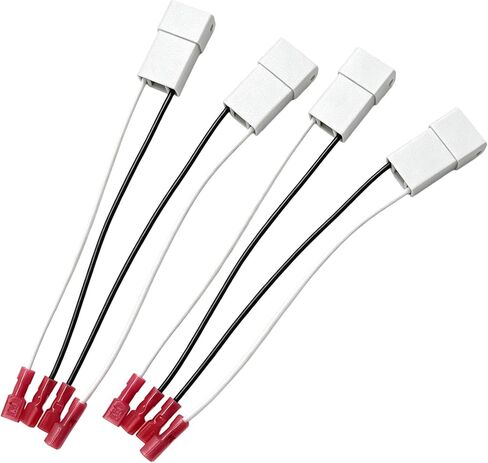 4 PCS Car Speaker Connector Harnesses, 72-7800 2 Pin Audio Modification Adapter, Plug and Play Door Speaker Harness, Compatible with Select Vehicle Models (Gray) in Saudi Arabia