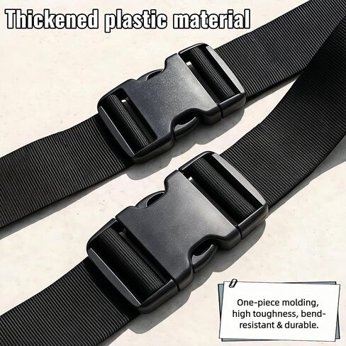 Btolin Heavy-Duty Plastic Side Release Buckles, Black, 2 Inch, 4 Pack, Quick-Release Clip for Backpack, Tactical Belt, Pet Collar, Luggage Straps,No Sew Double Adjustable Plastic Buckle in Saudi Arabia