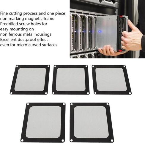 Limen 5Pcs PC Chassis Dust Filter – Magnetic Nylon Mesh Fan Cover for Computer Case, Power Supply Ventilation, Anti-Dust Cooling Grille, 3.54x3.54 in in Kuwait