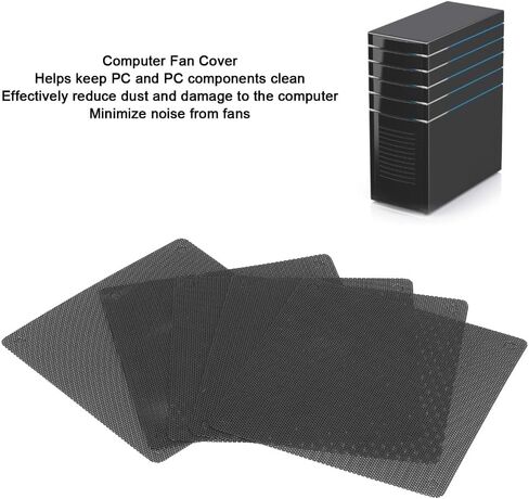 Limen 10Pcs PC Fan Dust Filter Covers 12cm – PVC Dust Proof Grills for Computer Case Fans, Flexible Mesh for Noise Reduction and Component Protection in Kuwait