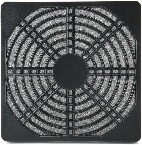2Pcs PC Fan Dust Filter Cover 12cm – Washable Mesh Case for Computer Chassis Cooler, Removable 3-Piece Design Black in Kuwait
