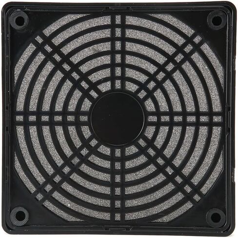 2Pcs PC Fan Dust Filter Cover 12cm – Washable Mesh Case for Computer Chassis Cooler, Removable 3-Piece Design Black in Kuwait
