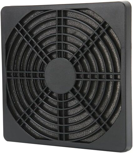 2Pcs PC Fan Dust Filter Cover 12cm – Washable Mesh Case for Computer Chassis Cooler, Removable 3-Piece Design Black in Kuwait