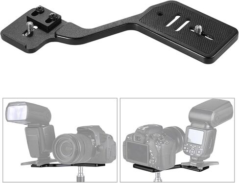 Camera Flash Bracket Portable Aluminum Alloy Mount with 1/4-Inch Screw for DSLR Cameras Flashes Microphones in Saudi Arabia