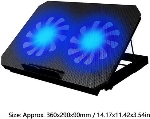 Laptop Cooling Pad Dual Fans 1100rpm for 11-17 Inch in Kuwait